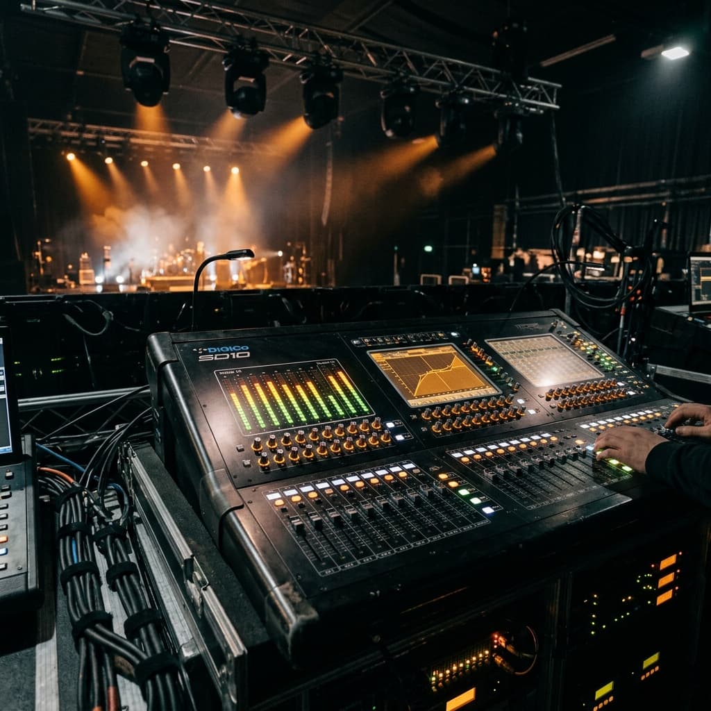 Professional sound and lighting equipment